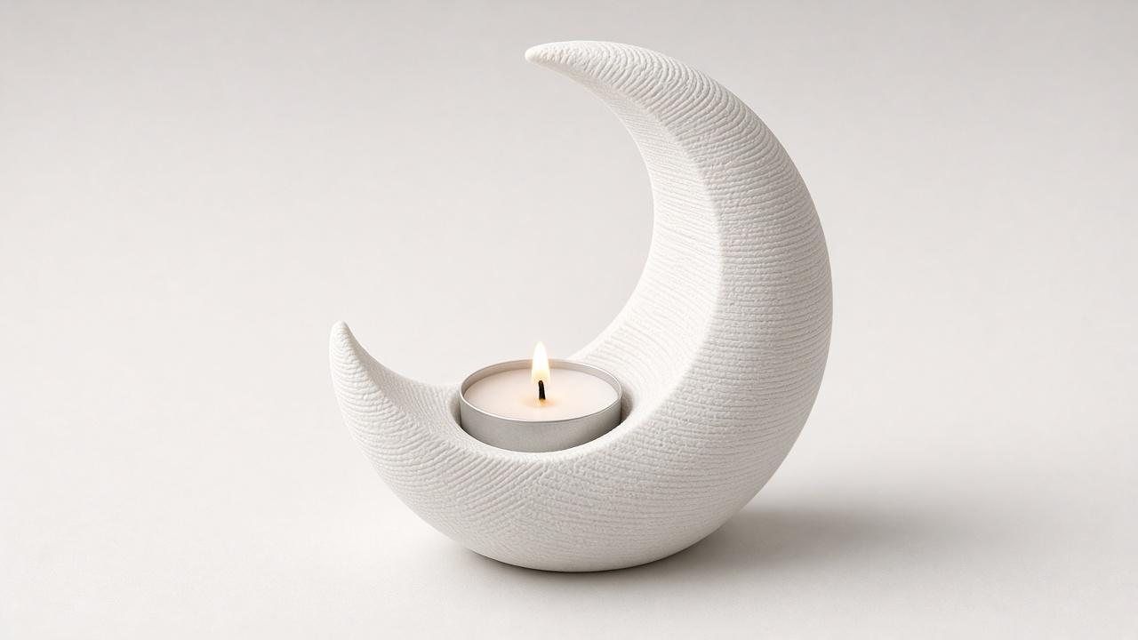 Crescent Moon Candle Holder